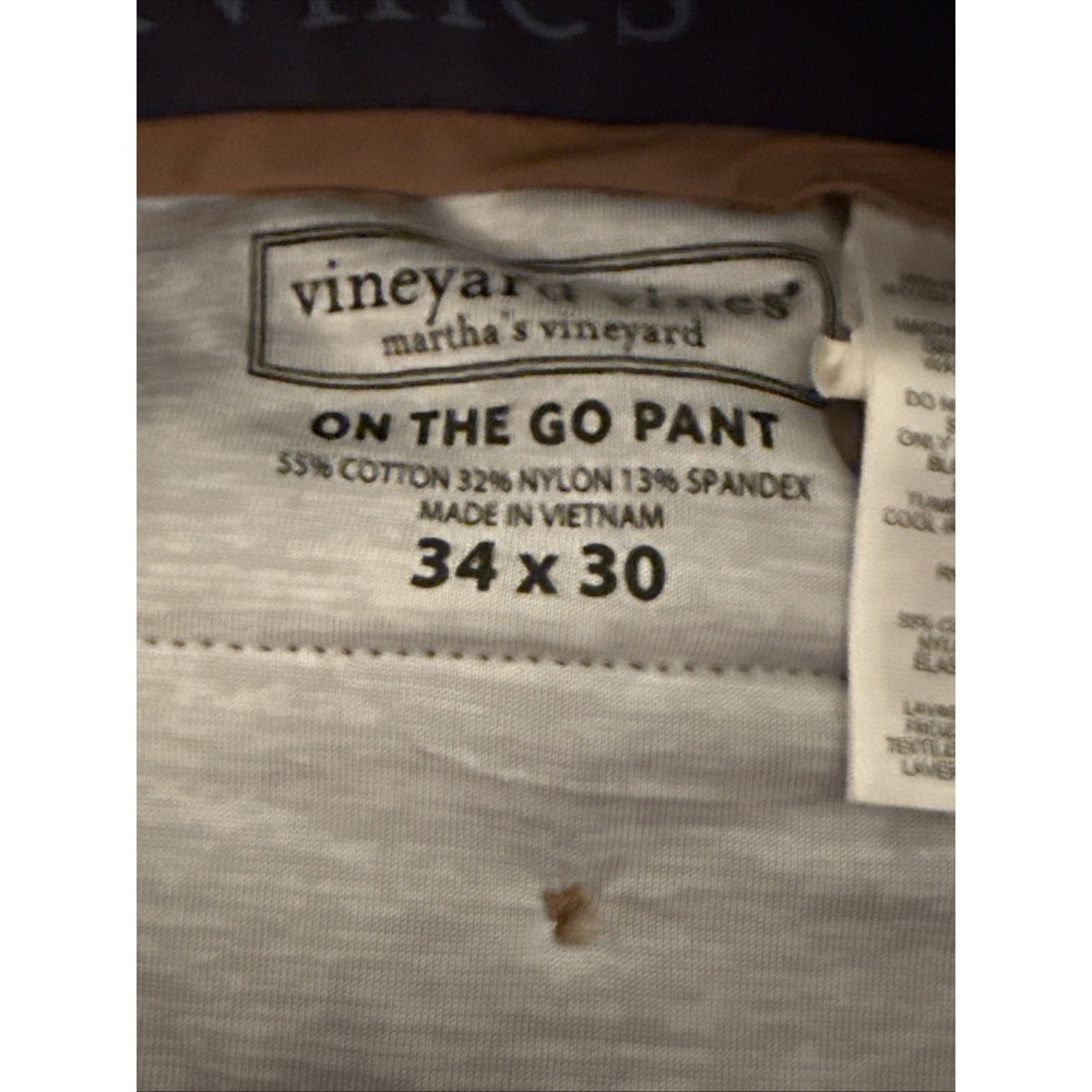 Vineyard Vines On The Go Pants Men's Brown 34x30 (Act 34x27) Performance Stretch - Picture 7 of 8
